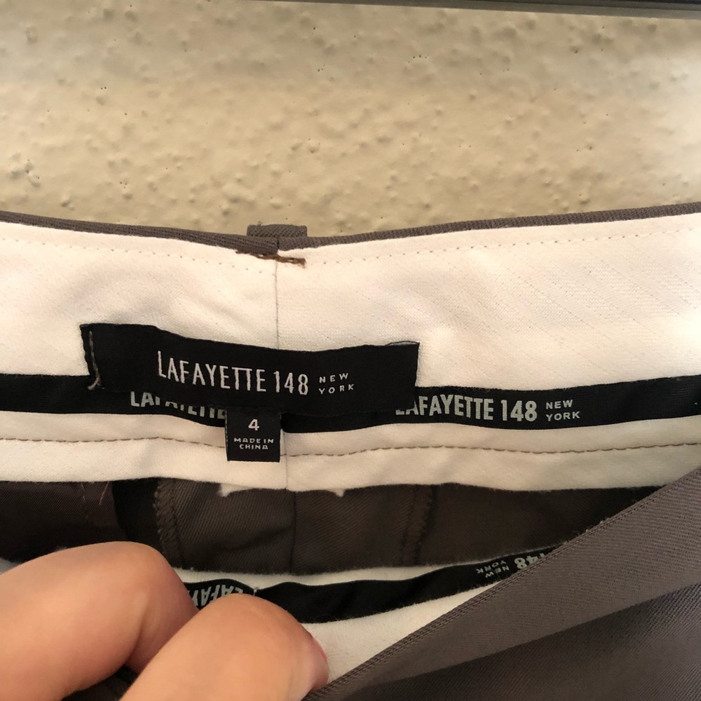 NWOT LAFAYETTE 148 Perry Wool Cuff Ankle Pants - Picture 5 of 7